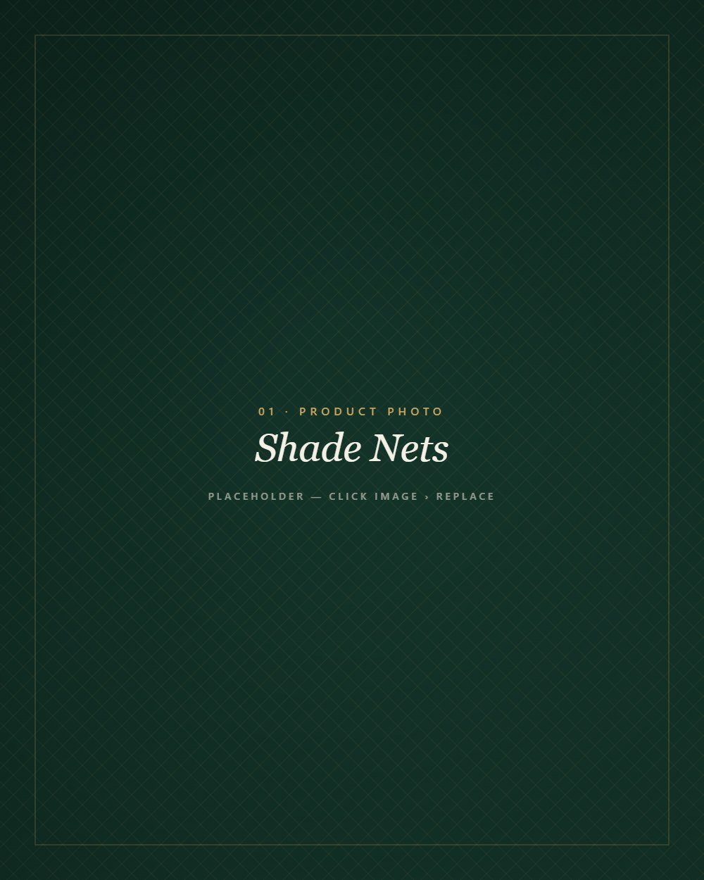 Shade netting over a plant nursery